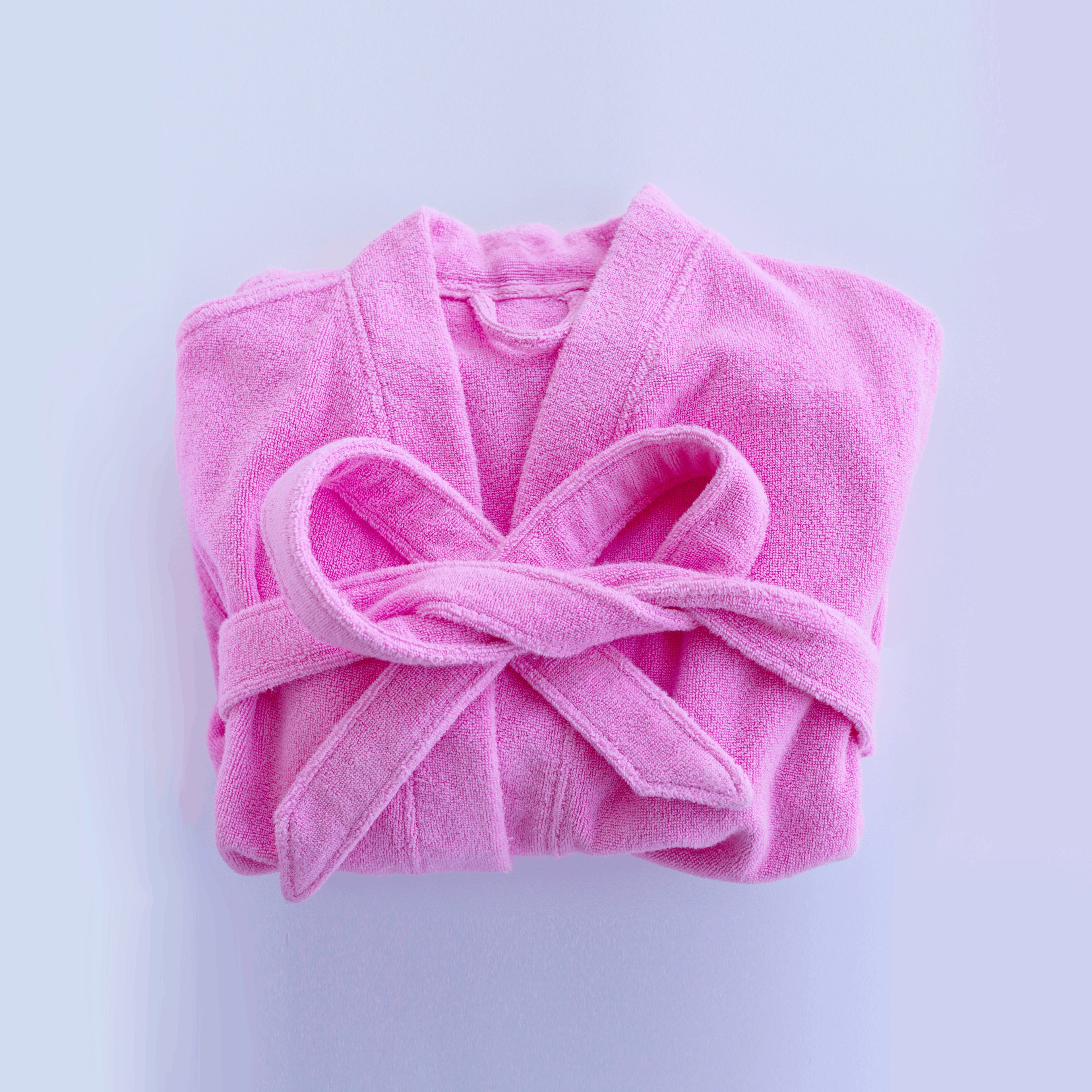 Soft pink terry cloth bathrobe by Miski (Size_All)